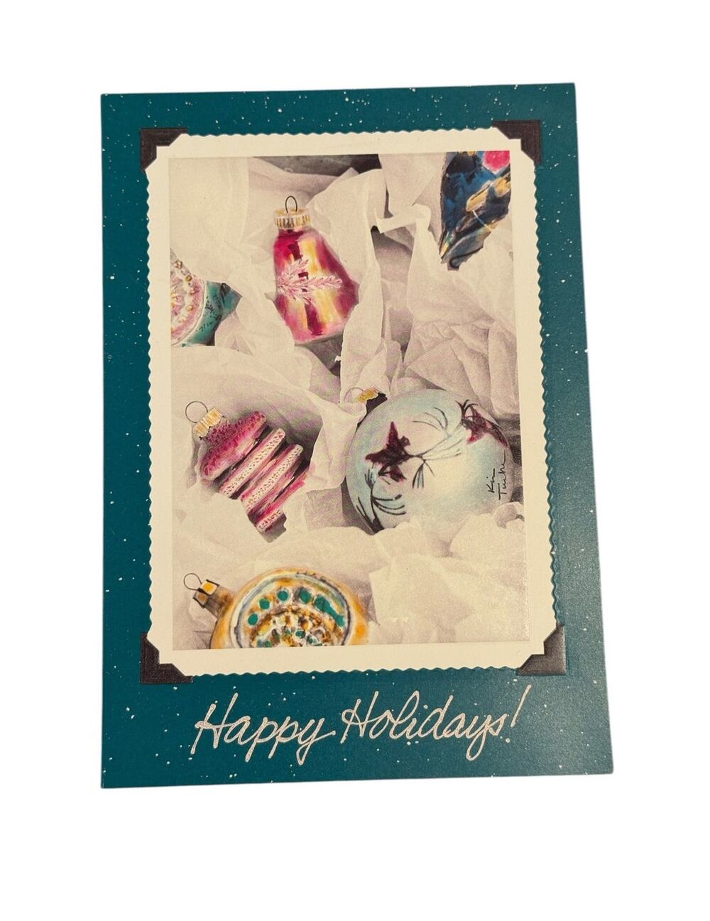 14 ViNTaGe Happy Holiday Christmas Mercury Glass Ornaments Cards